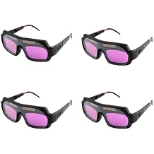 TEAMWILL 4 Packs Welding Glasses Auto Darkening Goggles Mask Safety Automatic Dimming Welder Solar Auto Darkening