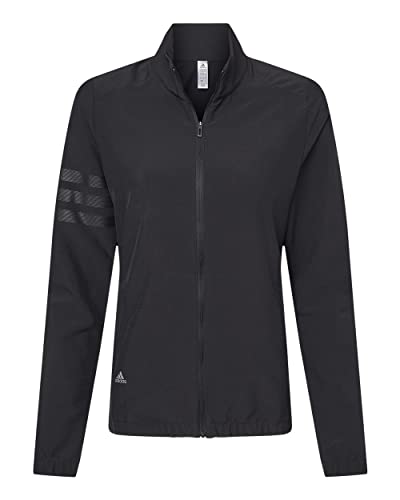 adidas-Womens-3-Stripes-Full-Zip-Jacket-M-Black