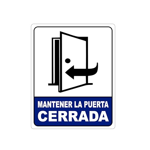 La mejor comparación de Señales de puerta del mes. 43 Monsterprint Señalamiento Letrero Mantener puerta cerrada, 20x25 cm. Impresión HD directa en estireno con tintas UV. Incluye cinta doble cara industrial, listo para instalar.
