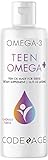 Codeage Teen Omega-3 Fatty Acids Liquid Supplement, Fish Oil EPA & DHA for Teenagers, Vitamin D & E,...