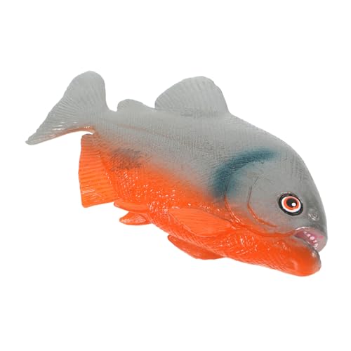 GLEAVI Modelo De Piraña Modelo De Animal De Río Adorno De Animal De Río De Piraña Juguete Plástico Uso Acuarios o Decoración De Interiores