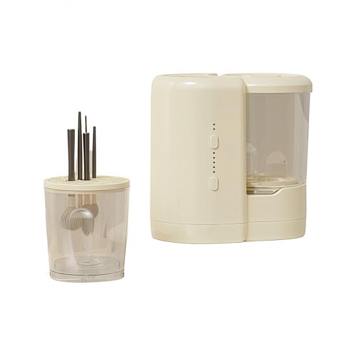 Iuseike 下着やメイクブラシを洗えるミニランドリーカップ 正確な容量 電動メイクブラシクリーナー 完全防水 下着用のポータブル洗濯機 コンパクトなので、オフィス、寮、ご家庭に最適です フェイスマスク、靴下、その他のパーソナルケア用品も洗えます 充電式