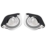HERCOO License Plate Lights Lamp Lens Black Clips Housing Compatible with 1994-2004 Ford Mustang Pickup Truck Rear Step Bumper Aftermarket, Pack of 2