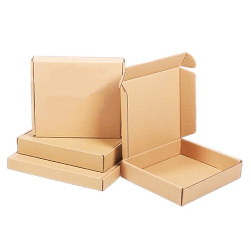 Naisfei Cajas de Cartón Planas,Paquete de 20 Cajas de Carton con Tapa para Envios de Paquete, 15 x 10 x 4 cm Cajas Carton Regalo Marrón, Cajas Embalaje para Pequeñas Empresas