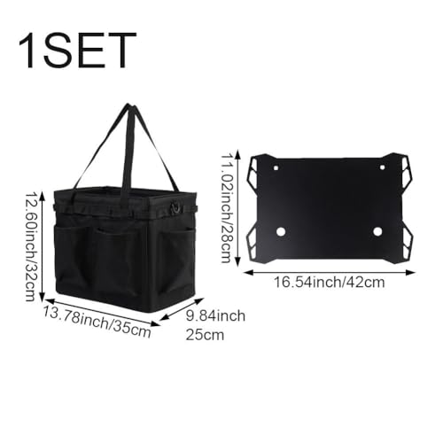 Sac à outils multifonctions à large bouche pliable pour camping - 8