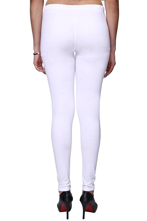 Image of Women's Premium Stretchable Cotton Leggings | Soft Slim Fit Ankle Length Churidar Pants for Casual, Ethnic, Office & Daily Comfortable Wear (Pack of 1)