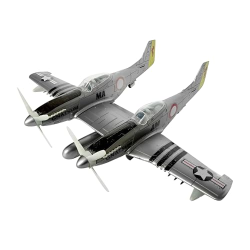 YOUNEEDFUL 2025 New F-82 Twin Mustang Fighter Jet Model Kit - WWII Classic Fighter 1:48 Aircraft Model Parts for Military Enthusiasts and Fans (Silver Gray)