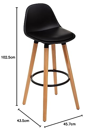 Tabouret de bar Maxon noir créez un coin repas convivial - 4