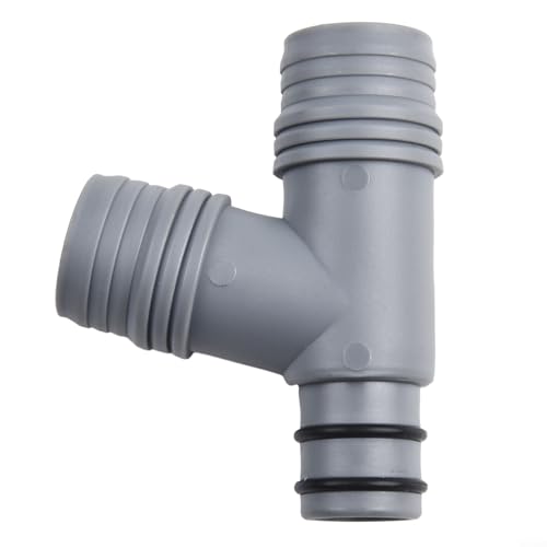 Cabezal en T de tubo de drenaje para lavabo de cocina, conector de fregadero de conversión de agujero de desbordamiento con anillo de goma para fontanería segura y accesorios de manguera (A)