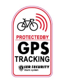 Pegatinas de Aviso GPS Tracker Juego de 5, Reflectorizante, Pegatinas Antirrobo Resistentes a la Intemperie, para Bicicleta, eBike, Coche & Moto, Interior