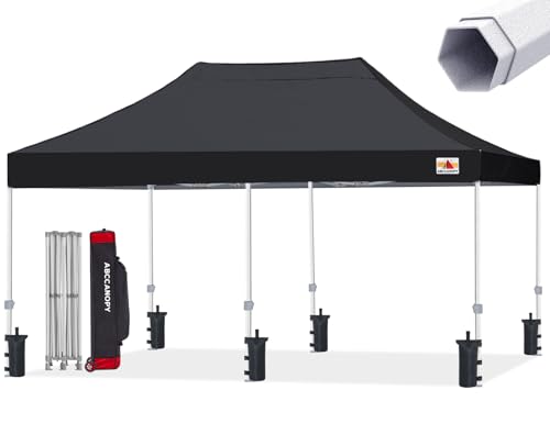 ABCCANOPY Commercial Pop Up Canopy Tent 10x20 Premium-Series, Black