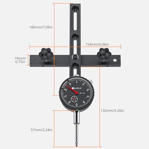 Neoteck NTK217-US 0-1 Inch/0.001 Inch Dial Indicator Table Saw Gauge Suitable thumb #6