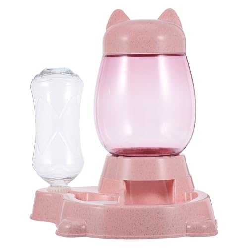 Hohopeti 自動給水器 猫耳デザイン 大容量 ペット用ウォーターディスペンサー 犬猫用 素材 転倒防止 おしゃれな給水ボウル ピンク
