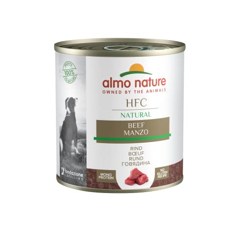 Almo Nature - HFC Natural - Ternera - Comida Húmeda para Perros Adultos: 12 latas de 290g