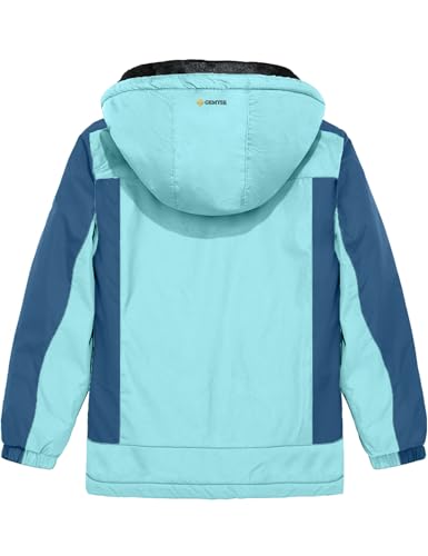 Image of GEMYSE Girl's Waterproof Ski Snow Jacket Hooded Fleece Lined Windproof Winter Jacket