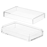 PATIKIL Acrylic Box with Lid 3.94\" x 2.36\" x 1.18\", Clear Acrylic Display Boxes Plastic Square Cube Containers Storage Organizer for Candy Tiny Jewelry Artwork Display