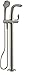 Kohler Bathtub Faucet by, Bath Faucet with Hand Shower, Freestanding, Refina Collection, Brushed Nickel, K-T97334-4-BN