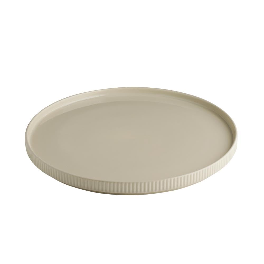 Aps Beige The Grid Porcelain Plate Sand 320Mm
