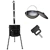 4BIG.fun Utschag Uchag campingoven vuurplaats afzuigpijp stoofpot + 22 l Kazan zwenkpan gietijzer Tatarskij Plow BBQ…