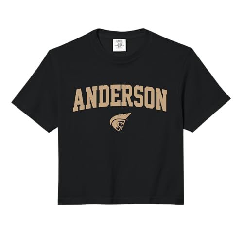 Anderson University Trojans One Color Arch Logo Comfort Colors Crop Top