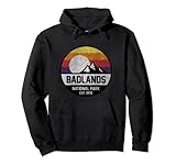 Photo Gallery badlands national park retro montagna design felpa con cappuccio Photo Gallery badlands national park retro montagna design felpa con cappuccio