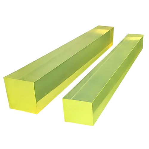 Polyurethane Square Rods 500mm 25x25mm-100mm High Elasticity Urethane PU Bar Rubber Rod Plastic Sticks Shock Absorbing Seal for Industrial Machinery Parts Home DIY(25 * 65 * 500mm(2pcs))