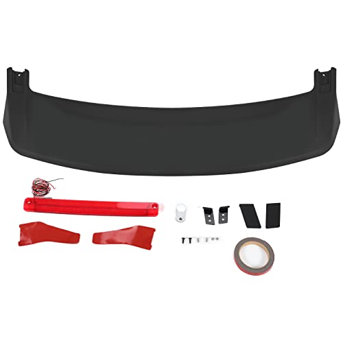 Hecasa Roof Spoiler W/Light Compatible With 2007-2011 Honda Crv Cr-V Led Brake Light Rear Trunk Spoiler #TOP2