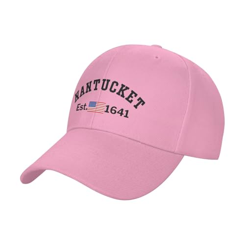 Gorra de béisbol unisex rosa Nantucket Massachusetts miniatura 1