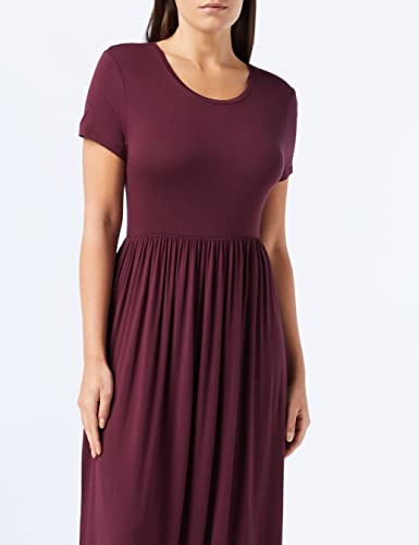 Image of Amazon Essentials Women's Short-Sleeve Fitted Waisted Maxi Dress (Available in Plus Size)