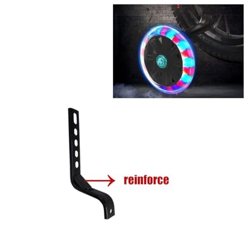 Image of training wheels flash mute wheel bicycle stabiliser mounted Kit compatible for bikes of 12 14 16 18 20 Inch, 1 Pair