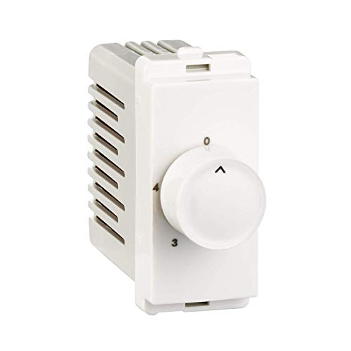 Schneider Electric P3100 P3100 Plastic 1 Module Step Type Fan Regulator (White)