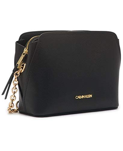 Image of Calvin Klein Women's Hailey Micro Pebble Triple Compartment Chain Crossbody
