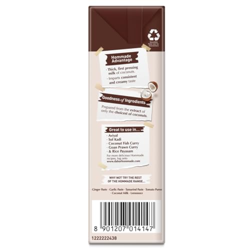 Image of Dabur Hommade Coconut Milk- Goodness of 2 Creamy Coconuts-200 ml