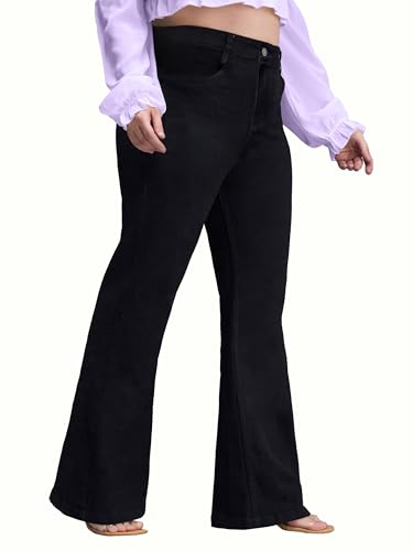 Image of Miss Chase A+ Women's Bootcut High Rise Regular Length Stretchable Denim Jeans