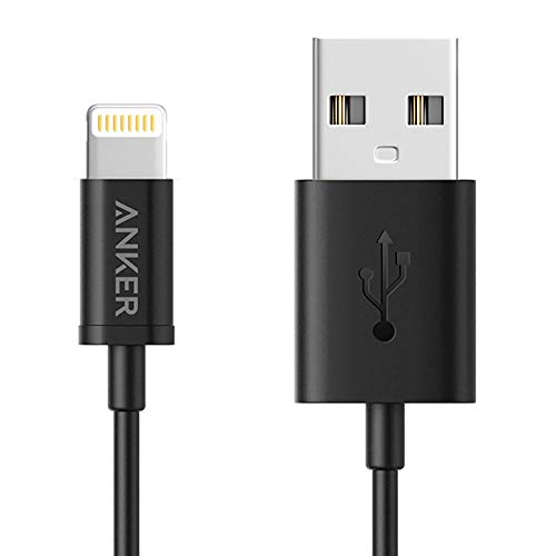 iPhone Charger, Anker Lightning to USB Cable (3ft) for iPhone Xs/XS Max/XR/X / 8/8 Plus / 7/7 Plus, iPad Pro Air 2, iPad Mini 4 3 2, iPod Touch 5th / 6th gen[Apple MFi Certified] (Black)