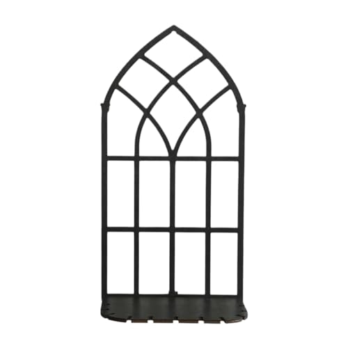 Bougeoir mural en bois noir support bougies pour fenêtre et maison