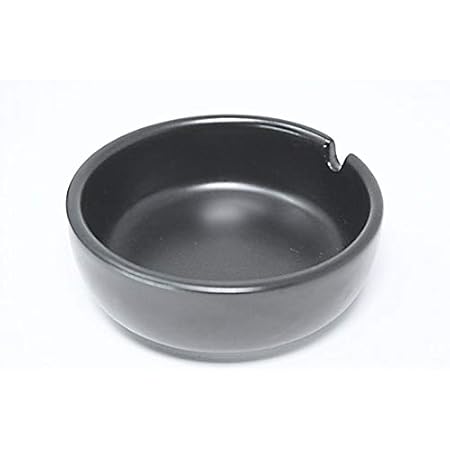 Amazon 日本製 陶器 灰皿 1人用 黒マット Acswebshopオリジナル インテリア オンライン通販