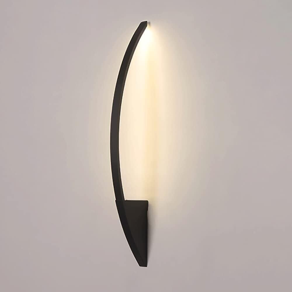 HCZKIUJY bracket light LED Bar Light Modern l Sconce Entrance Hallway l Light Fixture Black Long Strip Sconce Linear l Lamp Hardwired Farmhouse l Mounted for Bedroom Living Room Bedside (Black-60CM)