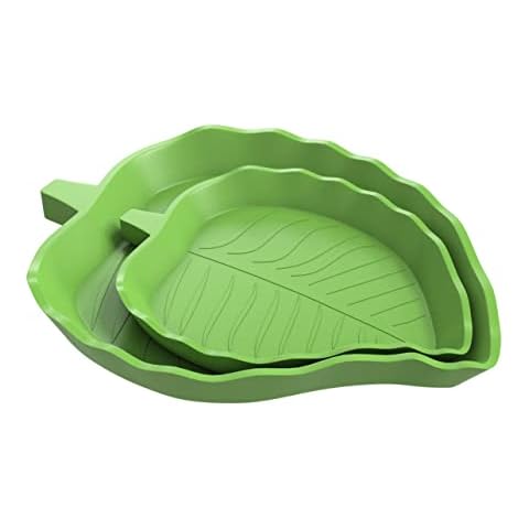 BEESI 2X Reptilien Wasserschale, Futterschale I Terrarium Trinkschale I Wassernapf, Schale I Zubehör für Schlange, Schildkröte, Gecko, Landschildkröte Cover