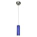 Access Lighting 94932LED-4-BS/COB Zeta ? One Light Anari Silk Glass LED Canopy Pendant with Cobalt Glass Shade, Brushed Steel Finish