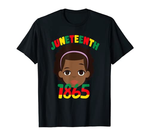 Juneteenth Celebrando 1865 Lindas Niñas Negras Niños Camiseta