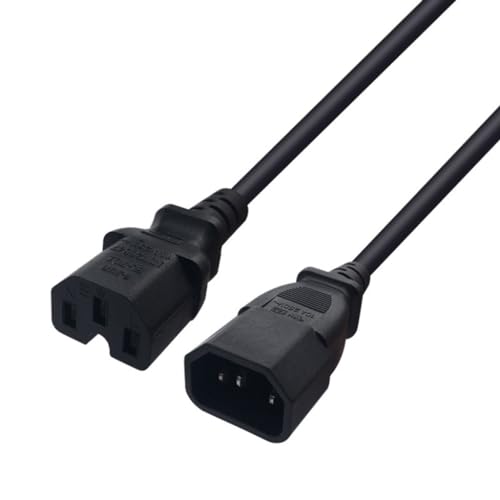 IEC 320 C14 Male to IEC 320 C15 Power Cable Cord for Laptops Power Adapters