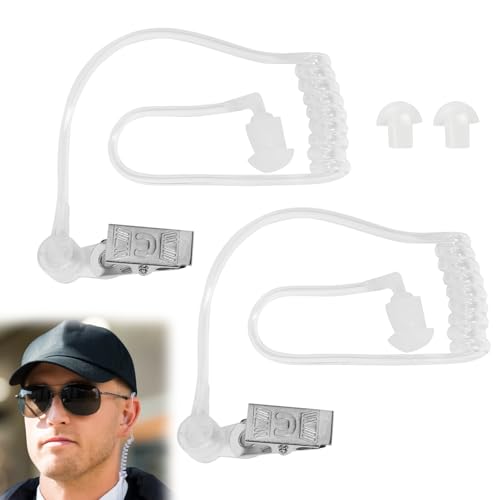 Tubo de Sonido del Auricular Transparente, Tubo de Sonido de Repuesto para Auriculares de Radio Repuesto de Calidad, Pinganillo Disfraz Oculto Pinganillo Walkie Talkie para Acústico Aire Auricular