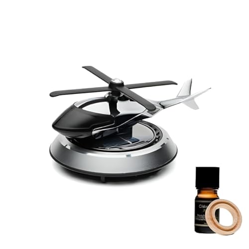 Image of Solar Aroma Car Air Freshener, Stylish Dashboard Rotating Perfume Diffuser, Rotating Aromatherapy, Solar Powered Autorotation Decoration for Car Interior, Refillable & Eco Friendly (HELICOPTER)