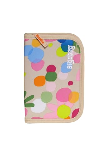 ergobag Federmäppchen Set 22-teilig Lyra Buntstifte Stundenplan-Fach Kleingeld Fach Lineal Flower PowBär - Beige