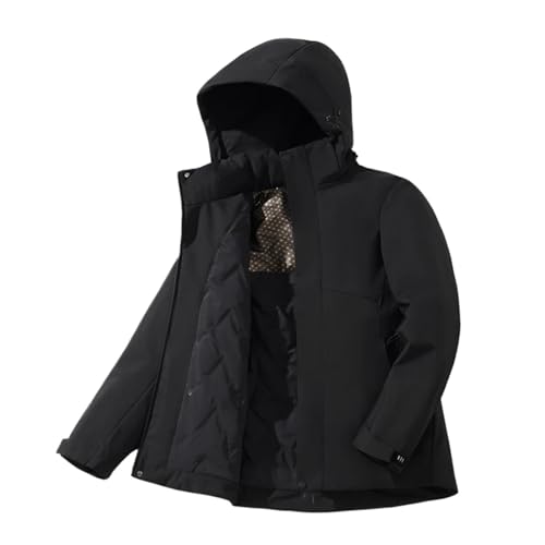 SNGUOQ Chaqueta impermeable cálida de invierno for senderismo, escalada, trekking, esquí, for hombre y mujer, cortavientos polar resistente al viento Para Practicar Senderismo(Color 2,3XL)