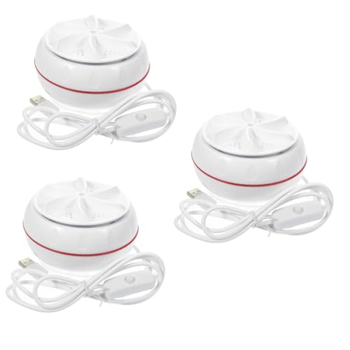 SHINEOFI 3 Piezas mini lavadora limpiador de lavadora máquina de lavado portátil lavadora de viaje Lavadora de ropa de viaje lavadoras de ropa lavadora USB portátil AbS blanco