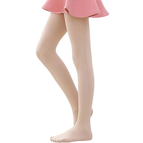 Tulucky Girls Ultra Soft Dance Tight Warm Thin Fleece Lined Ballet Little Kid/Big Kid Footed Leggings2
