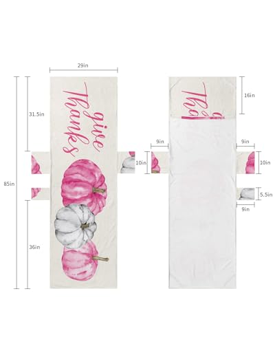 Pink White Pumpkin, Beach Lounge Chair Towel Cover, Soft Chaise Lounge Towel with Side Pockets Patio Pool Chairs Cover for Beach/Pool Sunbathing 29x85 Thanksgiving Harvest Festival Fall