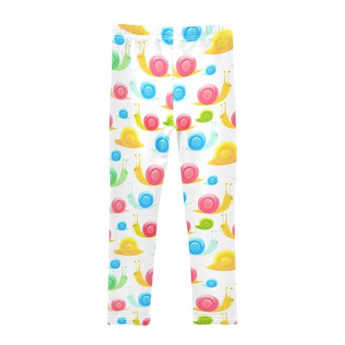 Girls Leggings Size 4T Cartoon Snail Shells Soft Stretchy Pants Breathable Girl Clothes for Gymnastics Dance2